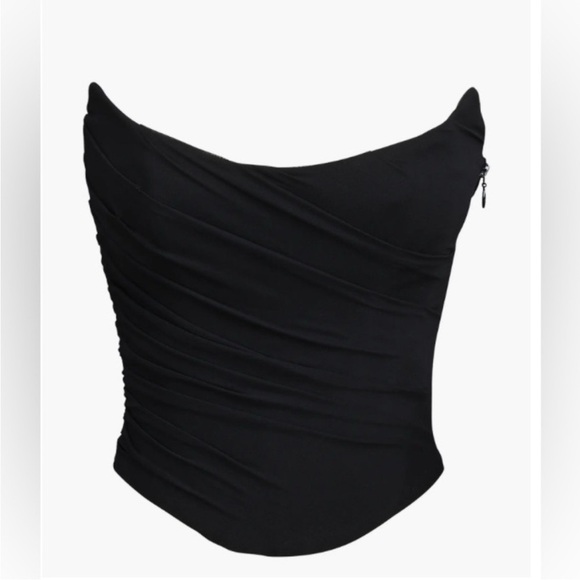 House of CB - Hallie Black Strapless Corset Top - Size L+ (XL) - Picture 8 of 9